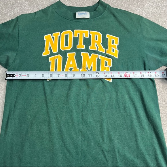Vintage Green and Yellow Notre Dame‎ Game T-Shirt Bike - Picture 4 of 6